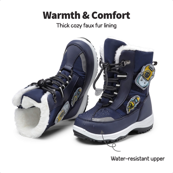 Kids Interchangeable Non-Slip Snow Boots - NAVY - 2